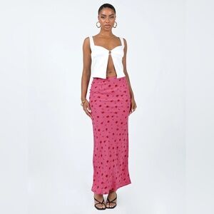 Princess Polly Pink Floral Maxi Skirt
